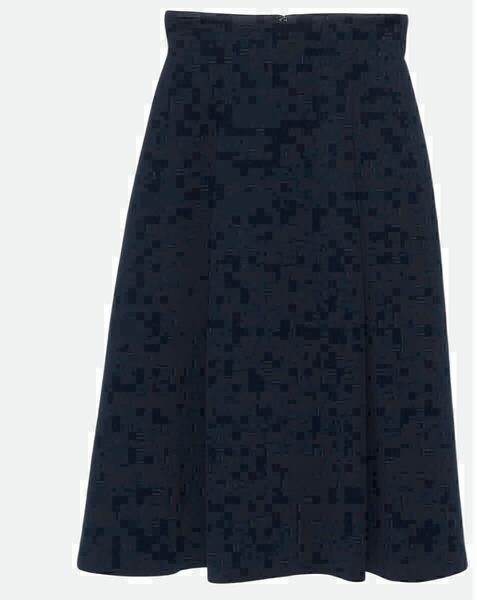 ■送料無料■新品 アナイ ANAYI ダンボール タック フレア スカート 34 Sサイズ navy ネイビー 紺 ダンボール イレギュラー セットアップ