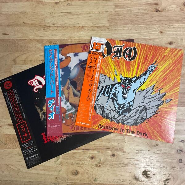 LP 即決 美品 DIO ディオ 国内帯付3枚セット Rainbow In The Dark / Sacred Heart / Intermission 初回Translucent vinyl ★Black Sabbath