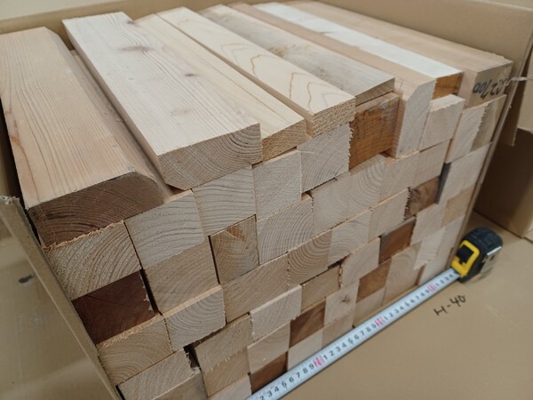 H-40 桧 無垢材 乾燥材 120サイズ 25kg 薪ストーブ BBQ バーベキュー キャンプ 焚火 炊き出しに!