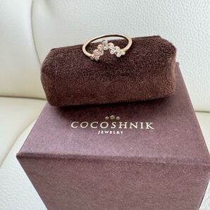 ココシュニック K10ダイヤモンド 12粒 V字 リング COCOSHNIK 12#