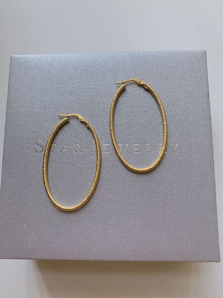 スタージュエリー k18 楕円形 ピアス STAR JEWELRY
