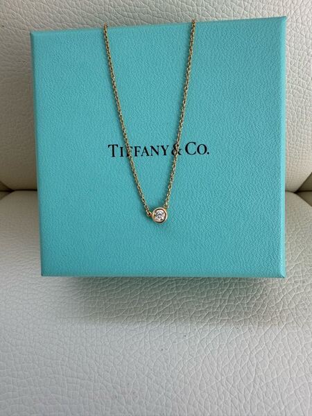 Tiffany & co. ティファニー バイザヤード 1p ダイヤ ダイヤモンド ネックレス 750 AU750 K18YG イエローゴールド