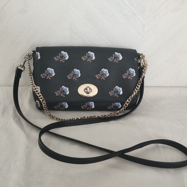 COACH ショルダーバッグ ポシェット チェーンバッグ 花柄 フラワー