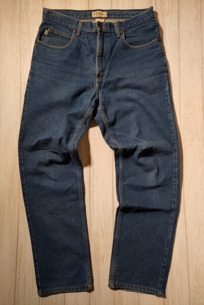 90s LLBean エルエルビーン デニムパンツ W33 検索 アメカジ 古着 ラルフローレン 501 550 ヴィンテージ ワイドストレート ワークパンツ