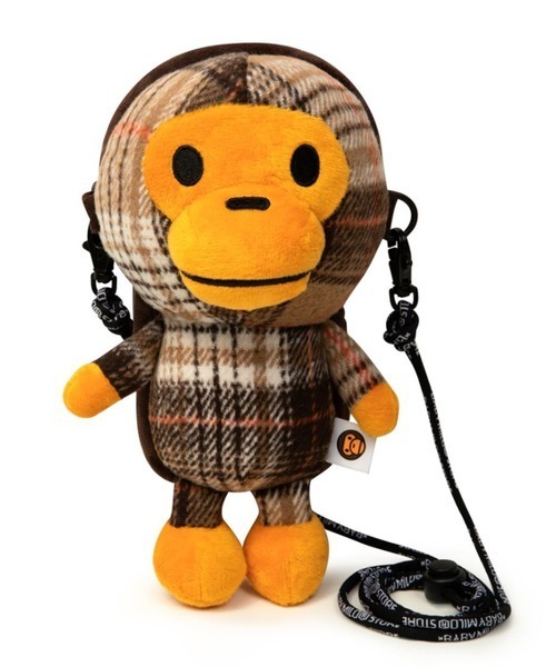 BABY MILO CHECK MOBILE BAG ベビーマイロチェックモバイルバッグ アベイシングエイプ A BATHING APE ショルダー