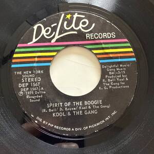 Kool & The Gang - Spirit Of The Boogie / Summer Madness☆US ORIG 7″☆FUNK 名盤Spirit Of The Boogieからのシングルカット
