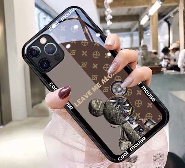 iPhone13Promaxケース カバー ガラス製 キャラクター かわいい 耐衝撃 iPhone X XR XS 11 12 13 14 Pro max mini Plus ケース