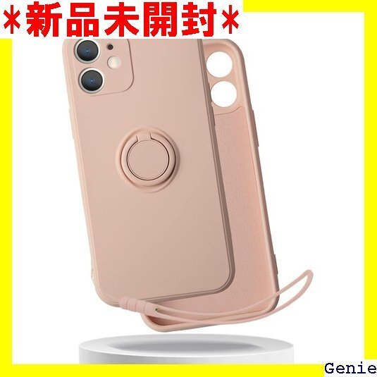 適用 iphone 11 ケース リング付き シリコン ストラップホール ハンドストラップ 携帯カバー ピンク 16