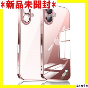 JOOBOY iPhone 16 用 クリアケース 透 アイフォン16 携帯かばー ピンク iPhone 16 105