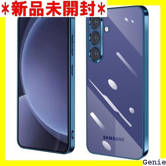 Galaxy S25 ケース クリア 青 ギャラクシー ワイヤレス充電対応 galaxyS25 ネイビーブルー 13