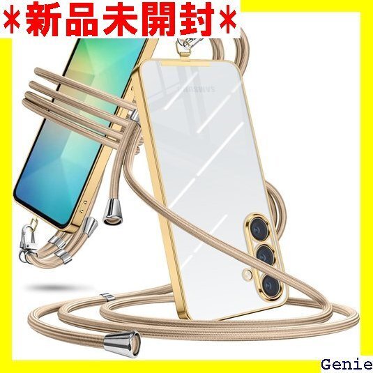Galaxy S25 5G ケース ショルダー クリア 外し可能 落下防止 紛失防止 ワイヤレス充電対 ゴールド 4