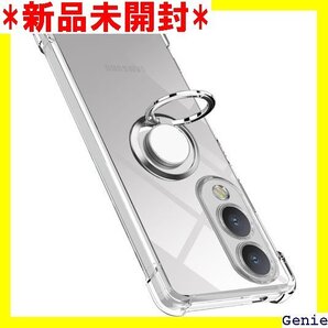 Galaxy S25 Edge ケース リング TPU 車載ホルダー対応 防塵 一体型 人気 携帯カバー クリア 40