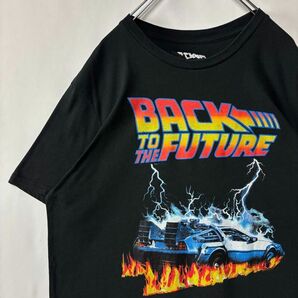 バックトゥザフューチャー デロリアン Tシャツ ムービーT ブラック 古着 XLサイズ
