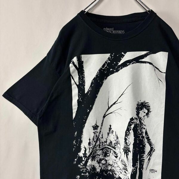 シザーハンズ ムービーTシャツ ブラック Lサイズ ティム・バートン 古着