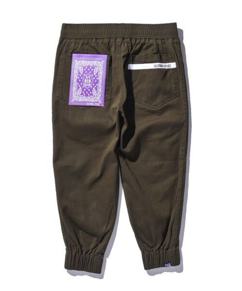California apparel クロップドパンツ ストレッチ クライミングパンツ スリム 7分丈 M カーキ サルエルパンツ イージーパンツ オリーブ