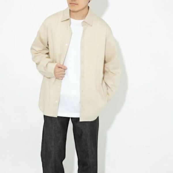 【送料無料】ITEMS URBAN RESEARCH アーバンリサーチ レギュラーカラーシャツ 長袖シャツ ベージュ メンズL