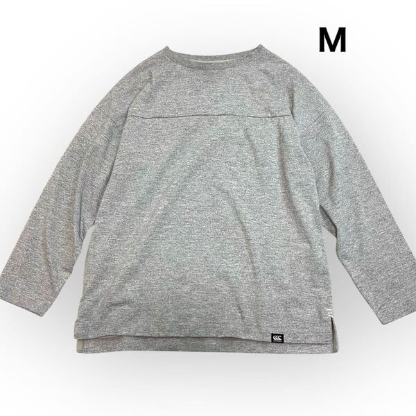 【送料無料】canterbury カンタベリー ロンT Tシャツ 長袖Tシャツ グレー カットソー トレーナー メンズM