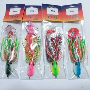 鯛ラバ 固定式 40g超 4色 セット マダイ 根魚 フラットフィッシュ マゴチ ヒラメ クエ ハタ メタルジグ ジグ ジギング タイラバ 大物狙いに