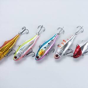 ウェーバー風 バイブレーション 24g 7cm 5色 セット シーバス 青物 フラットフィッシュ 根魚 港湾 ただ巻き リフト&フォール