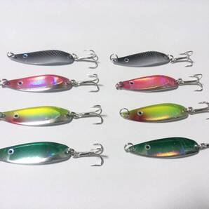 スプーン 5g 8本 セット トラウト サーモン シーバス 根魚 ヒラメ サバ ブラックバス フラッシング 川でも海でも