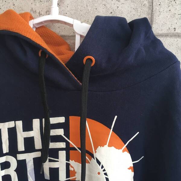 中古 アメリカ古着 THE NORTH FACE ザ・ノース・フェイス パーカー スウエット トレーナー メンズ 2XLサイズ XXL 3L 紺 ネイビー 送料無料