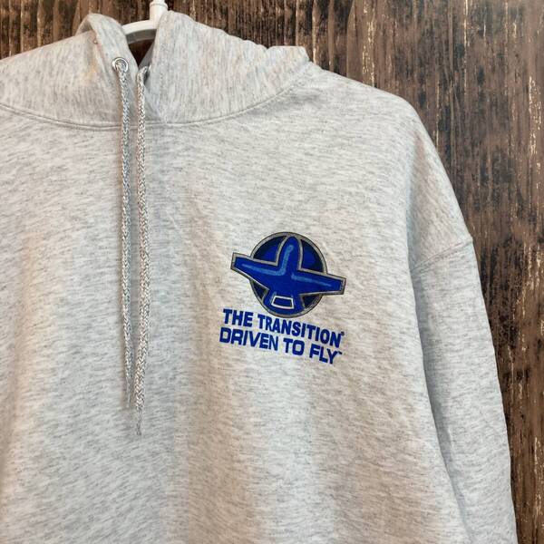 中古 アメリカ古着 port & company ポートアンドカンパニー パーカー スウエット トレーナー メンズ Lサイズ 白色 ホワイト ビンテージ