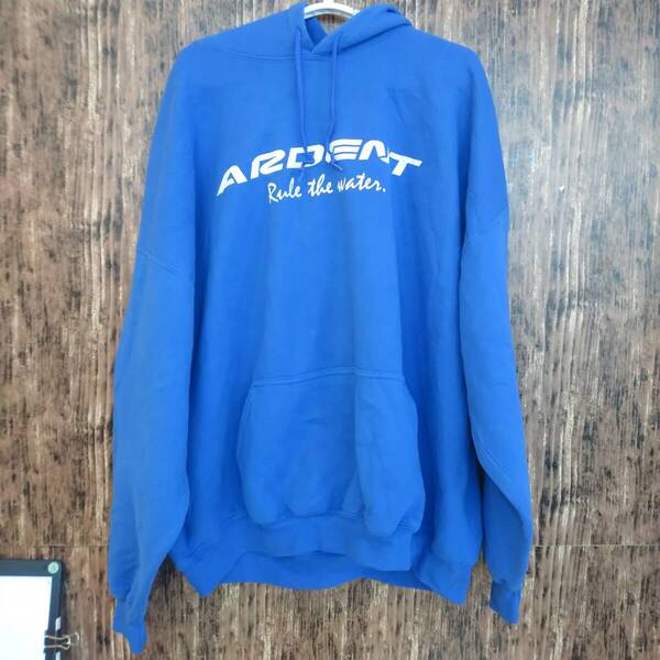 中古 アメリカ古着 GILDAN ギルダン パーカー スウエット トレーナー メンズ 3XLサイズ XXXL 4L 青色 ブルー ビンテージ 送料無料