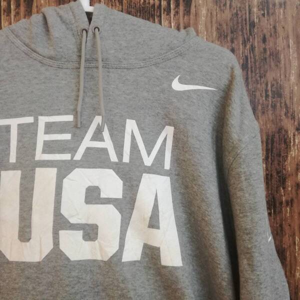 中古 アメリカ古着 NIKE ナイキ パーカー トレーナー メンズ XL 2L LL 灰色 グレー ビンテージ 送料無料