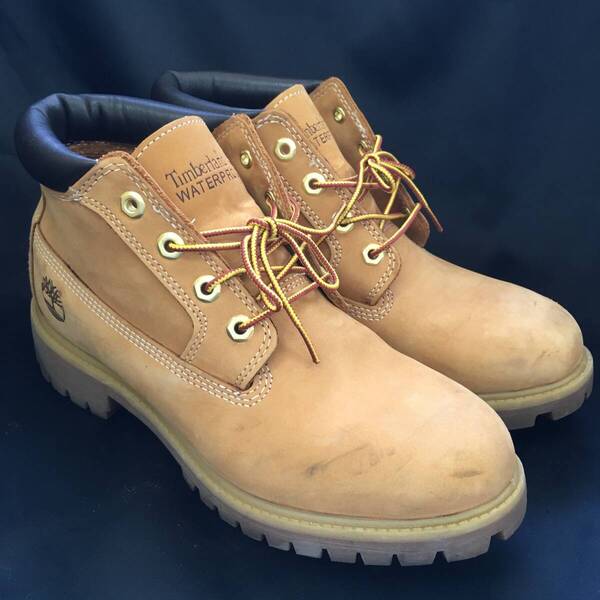 中古 Timberland ティンバーランド ウォータープルーフ ハーフブーツ メンズ 26cm 本革レザー ヌバッグ スエード スウェード 送料無料