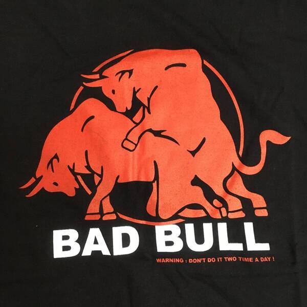 新品 おもしろTシャツ メンズ XL LL 2L ブラック BEST OF T-SHIRT BAD BULL パロディ イラスト ロゴ プリント 面白 オモシロ 送料無料