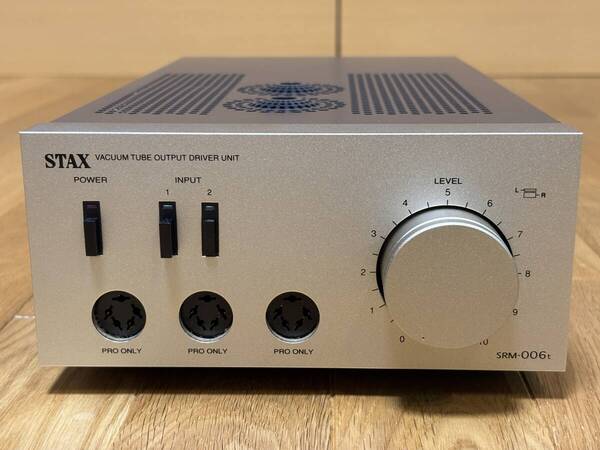 即決/送無 STAX スタックス SRM-006t 双三極管=欧州:6CG7/2球 真空管/半導体=ハイブリッド A級動作/バランス増幅/DCアンプ/非磁性体シャシ