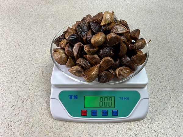 絶品◆さかした農園産・令和7年・新物◆フルーティーな甘さ◆やみつきの黒にんにく◆M・Sサイズ 800g