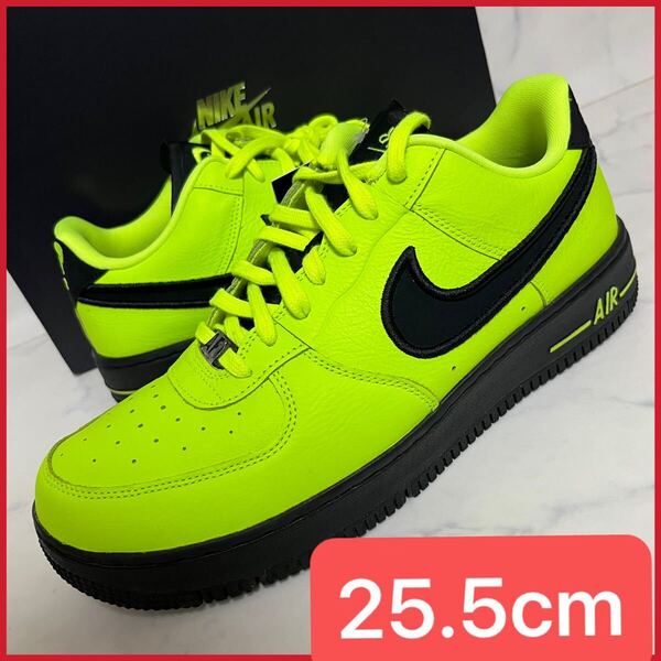 ★送料無料★【新品】25.5cm Nike Air Force 1 Low ナイキ ウィメンズ エアフォース ロー ダンス ボルト アンド ブラック 蛍光イエロー