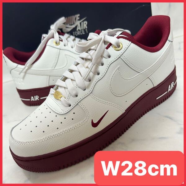 ★送料無料★【新品】Nike Air Force 1 Low 40th Anniversary ナイキ エアフォース1 ロー アニバーサリー セイル チームレッド 白 赤 金