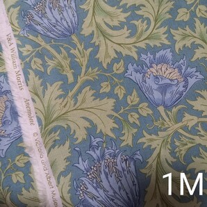 V&A ウィリアムモリス アネモネ グリーン 1M 花柄 モリス生地 花柄生地 William Morris シーチング