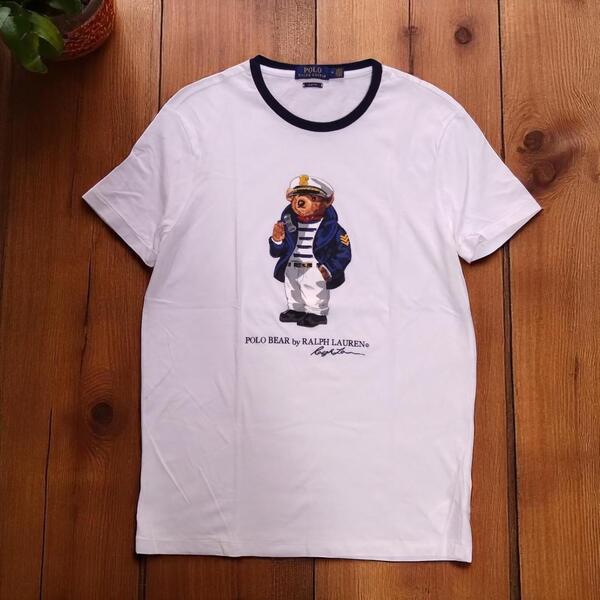 新品 M POLO ポロ ラルフローレン ポロベア メンズ tシャツ ホワイト POLO RALPH LAUREN Polo bear SLIM FIT