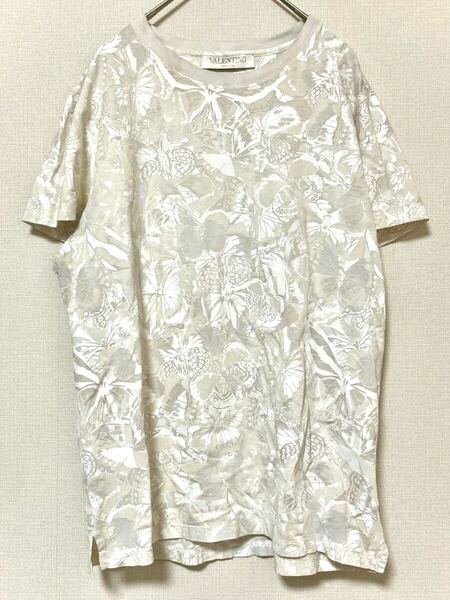 バレンティノ VALENTINO バタフライ プリント tシャツ 半袖 メンズ スタッズ 総柄 蝶々 クルーネック トップス カットソー