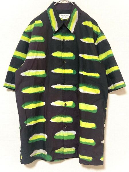 ドリスヴァンノッテン DRIES VAN NOTEN レンライ lenlye総柄 プリント シャツ 半袖 メンズ トップス 46 M ブラック 黒