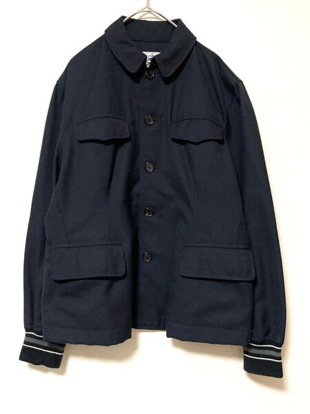 コムデギャルソン COMME des GARCONS SHIRT シャツ リブ ワーク ポケット ジャケット ブルゾン メンズ ネイビー アウター