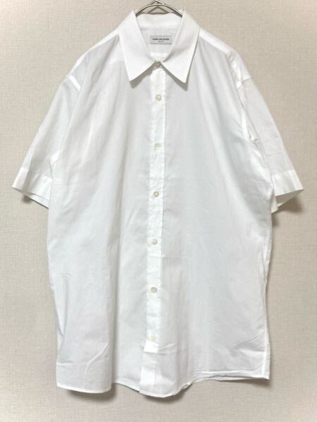 ドリスヴァンノッテン DRIES VAN NOTEN 半袖 シャツ 無地 白 ホワイト メンズ 46 ストライプ トップス インナー 薄手