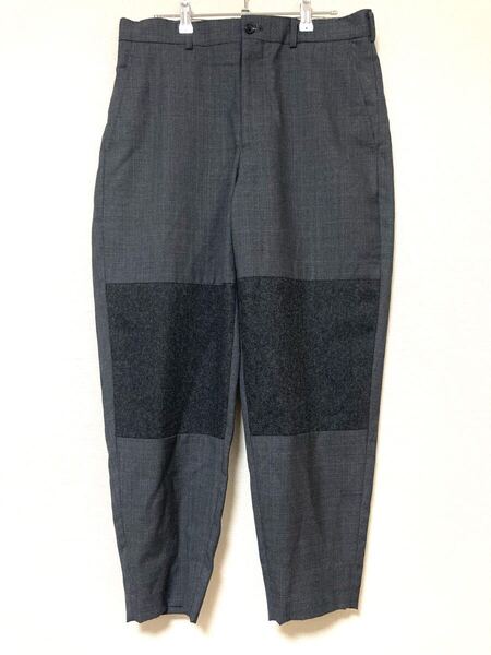 コムデギャルソンオム COMME des GARCONS HOMME 切り替え ウール クロップドパンツ メンズ スラックス ドッキング M