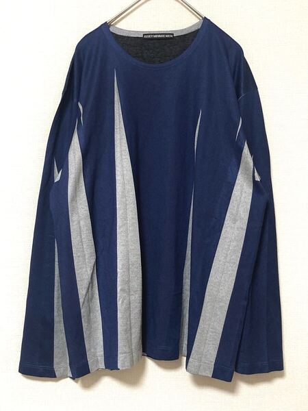 イッセイミヤケ メン issey miyake MEN シワ オーバープリント プリーツ カットソー 長袖tシャツ メンズ トップス 1
