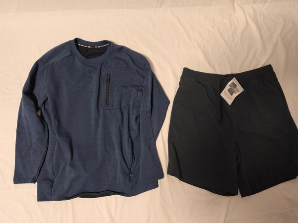 ワークマン サーマル ストレッチトレーナー ハーフパンツ セット メンズ L