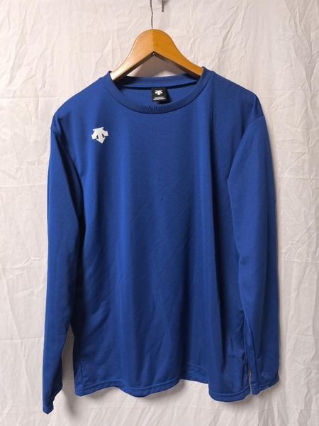 DESCENTE ドライ Tシャツ 長袖 ブルー トップス メンズ XL