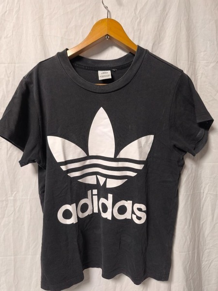 adidas ビッグトレフォイル Tシャツ 半袖 トップス 黒 メンズ M