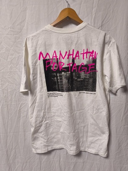Manhattan Portage バックプリント Tシャツ 白 メンズ M