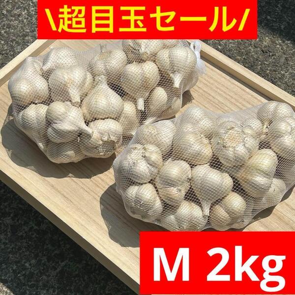 【超目玉セール】青森県産 にんにく M 2kg福地ホワイト六片 加工オススメ