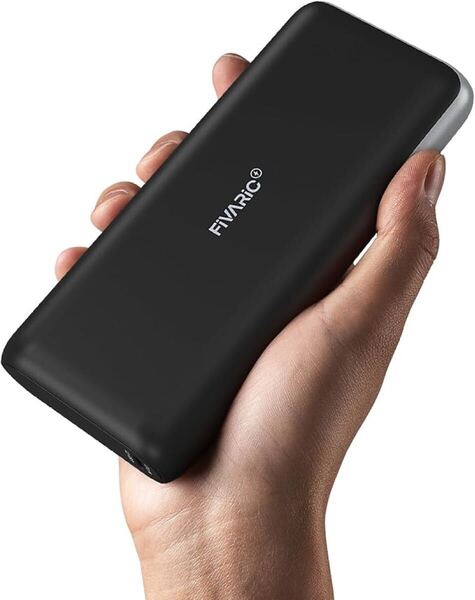Fivaric モバイルバッテリー 65W PD対応 20000mAh 大容量 急速充電【業界初・Type-C×2&USB-A×1/ケーブル付属/PSE認証済】