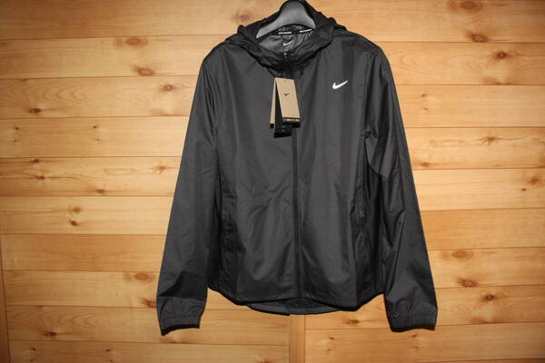 未使用 レディースL 黒 NIKE ナイキ エッセンシャル ランニング ウインドブレーカージャケット パーカー 送料無料即決