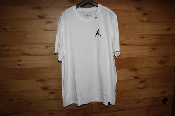 未使用 US/XL 白 ナイキNIKE JORDAN ジョーダン ジャンプマン エア ロゴ刺繍 半袖Tシャツ 送料無料即決